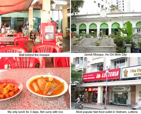 jamek mosque stall and lotteria in ho chi minh city