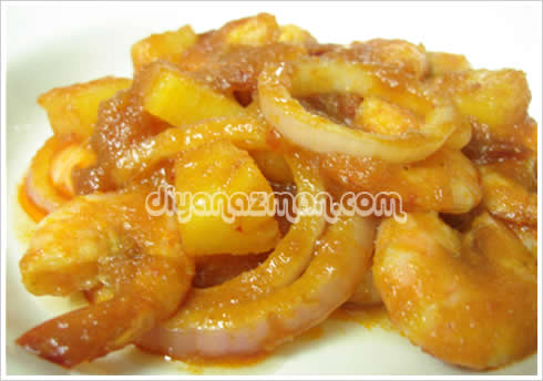 sweet and sour prawn