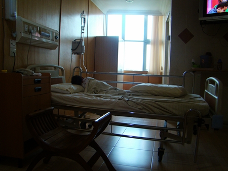 gloomy hospital room