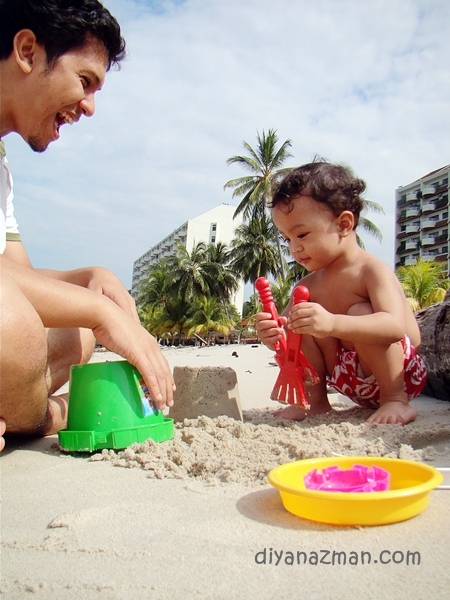 building sand castle