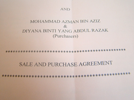 the sales and purchase agreement