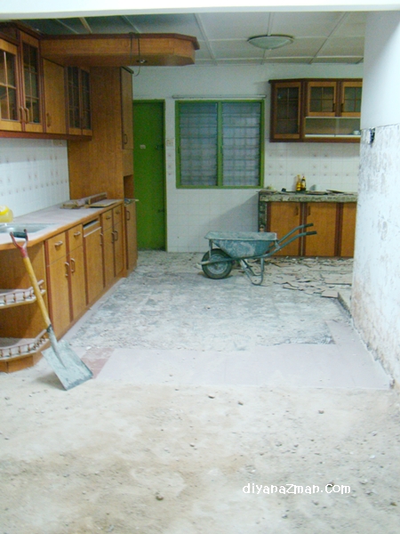 empty kitchen under renovation 20april