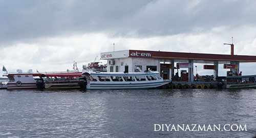 floating gas station at rio negro amazonia