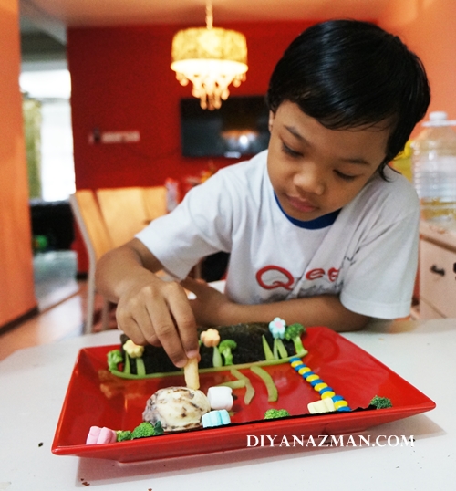 Walls ice cream - making rabbit ears using crackers