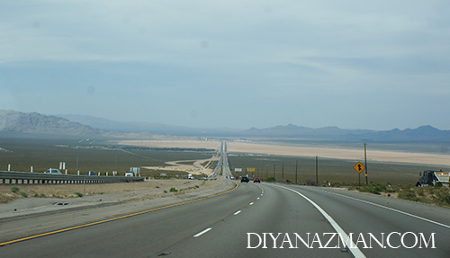 driving LA to Vegas mojave desert
